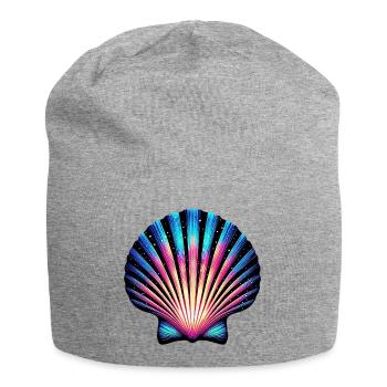Jakobsmuschel-Schale - Jersey-Beanie - Grau meliert - Vorne