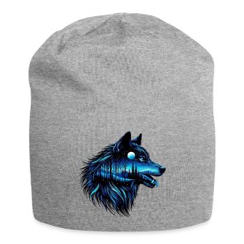 Wolf - Jersey Beanie - heather grey - Front
