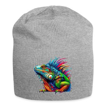 Leguan - Jersey-Beanie - Grau meliert - Vorne