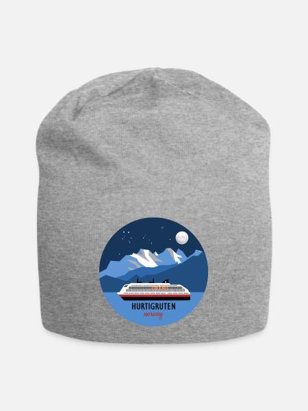 Norwegen Segeln durch die Fjorde mit Hurtigruten - Jersey-Beanie - Grau meliert