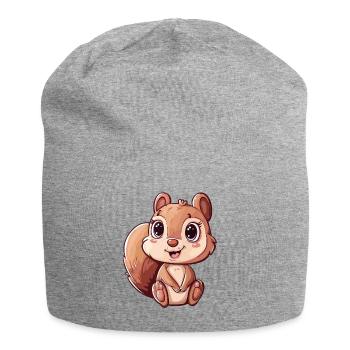 Adorable motif d’écureuil pour vous - Bonnet en jersey - gris chiné - Devant