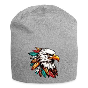 American Indian Eagle American Red Skin - Jersey Beanie - heather grey - Front