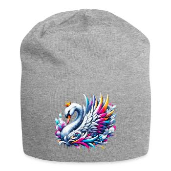 Cygne avec la reine héritière du roi Princesse Prince - Bonnet en jersey - gris chiné - Devant