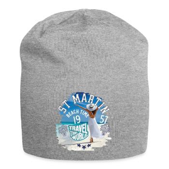 Beach time St Martin west indies - Jersey Beanie - heather grey - Front