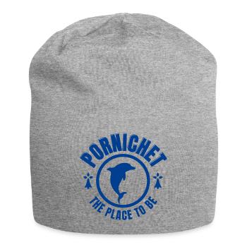 Bretagne, Pornichet, vacances d'été - Bonnet en jersey - gris chiné - Devant