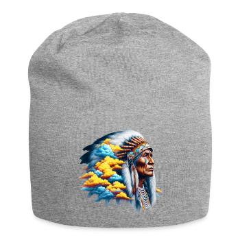 Amérindien Américain - Bonnet en jersey - gris chiné - Devant