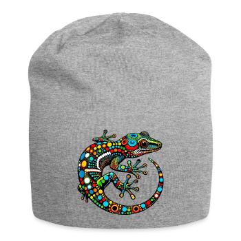 Gecko - Jersey-Beanie - Grau meliert - Vorne