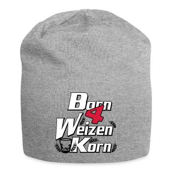 Wheat grain - born 4 grain - Party Fun --- - Jersey Beanie - heather grey - Front