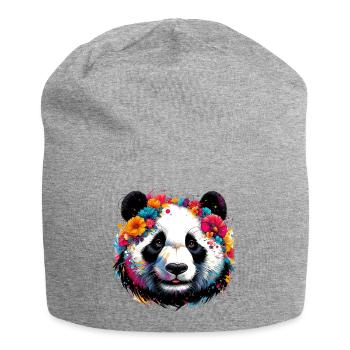 Panda - Jersey-Beanie - Grau meliert - Vorne