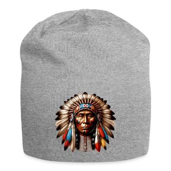 Amérindien Américain - Bonnet en jersey - gris chiné - Devant