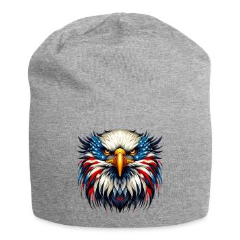 Adler - Jersey-Beanie - Grau meliert - Vorne