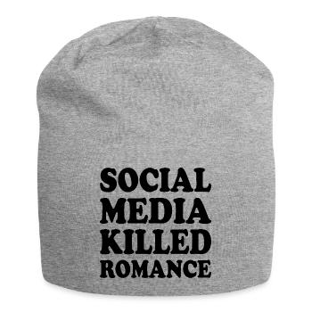 social media killed romance - Jersey Beanie - heather grey - Front