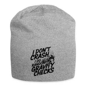 JE NE M’ÉCRASE PAS, JE FAIS DES VÉRIFICATIONS DE GRAVITÉ ALÉATOIRES - Bonnet en jersey - gris chiné - Devant