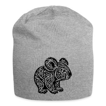 Koala tribal - Bonnet en jersey - gris chiné - Devant