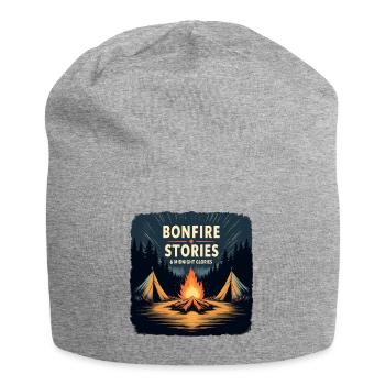 Lagerfeuergeschichten – Mitternachts-Campingszene - Jersey-Beanie - Grau meliert - Vorne