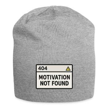 404 Motivation introuvable – Nerd-Design - Bonnet en jersey - gris chiné - Devant