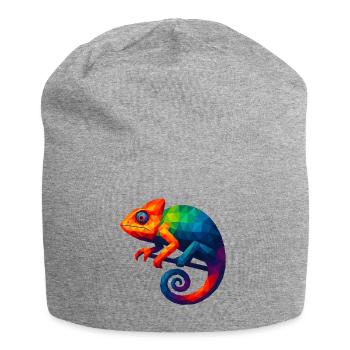 WPAP Style Animals - Chameleon - Jersey Beanie - heather grey - Front
