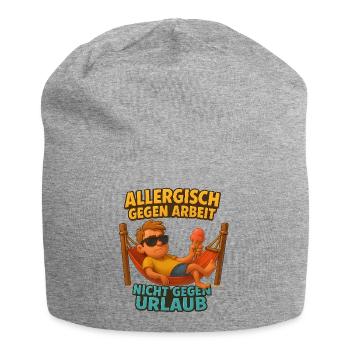 Allergisch gegen Arbeit - Nicht gegen Urlaub - Jersey-Beanie - Grau meliert - Vorne