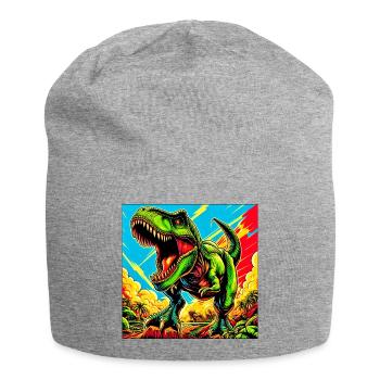 dinosaur - Jersey Beanie - heather grey - Front