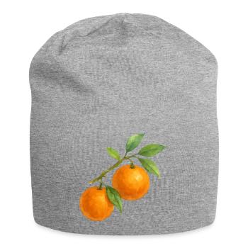 Orange branch with ripe fruit - Jersey Beanie - heather grey - Front
