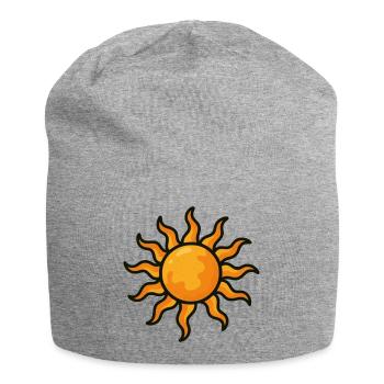 Soleil vif avec surface artistique - Bonnet en jersey - gris chiné - Devant