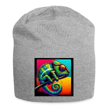 caméléon - Bonnet en jersey - gris chiné - Devant