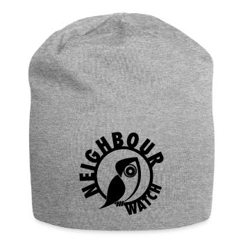 Surveillance des voisins – Urban Owl Surveillance Club - Bonnet en jersey - gris chiné - Devant