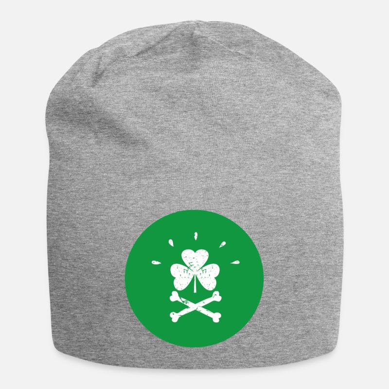 Joyeuse Roger Shamrock Saint-Patrick - Bonnet en jersey - gris chiné