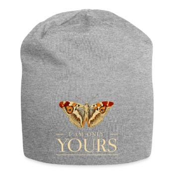 Conception de papillon coloré - Je ne suis qu’à toi - Bonnet en jersey - gris chiné - Devant