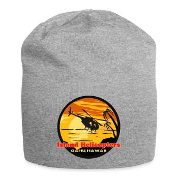 Iceland Helicopter Hawaii Sunset - Jersey Beanie - heather grey - Front