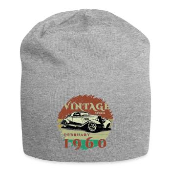 66e anniversaire - Classique - Vintage depuis 02/1960 - Bonnet en jersey - gris chiné - Devant