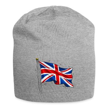 Great Britain England Flag - Jersey Beanie - heather grey - Front