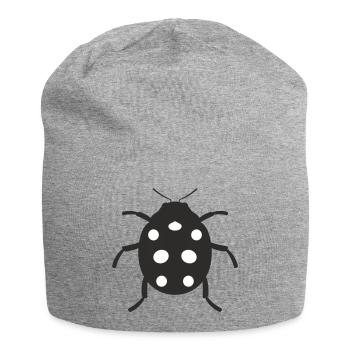 Marienkäfer Design - Jersey-Beanie - Grau meliert - Vorne