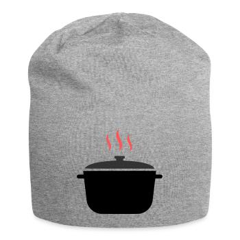 Kochtopf Dampf Kochen - Jersey-Beanie - Grau meliert - Vorne