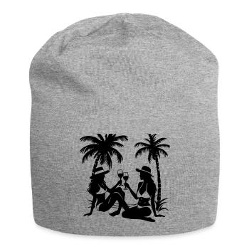Palmiers de fête pour filles - Bonnet en jersey - gris chiné - Devant