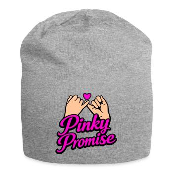 Pinky Promise Herz Versprechen Ehrenwort Shirt - Jersey-Beanie - Grau meliert - Vorne
