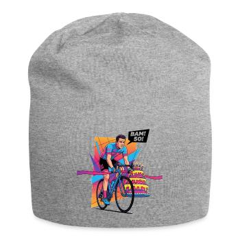 BAM ! 50e anniversaire Cycliste Pop Art - Bonnet en jersey - gris chiné - Devant