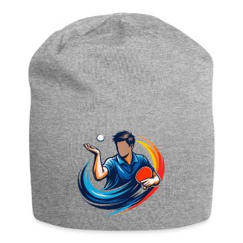 Tischtennis Aufschlag Shirt Ping Pong Spieler   - Jersey-Beanie - Grau meliert - Vorne