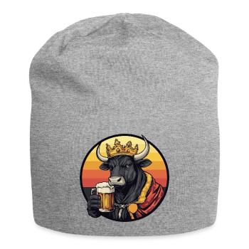 Bull Beer Drôle - Bonnet en jersey - gris chiné - Devant