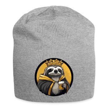 Faultier Bier Lustig - Jersey-Beanie - Grau meliert - Vorne
