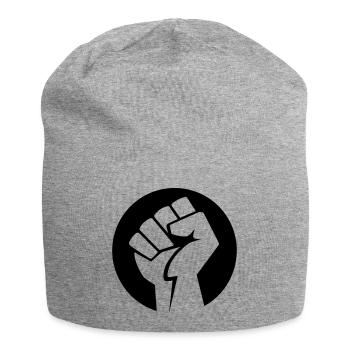Faust Icon v.1 (Farbe änderbar) - Jersey-Beanie - Grau meliert - Vorne