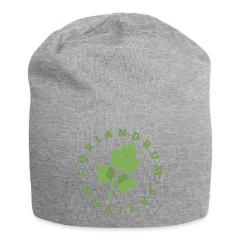 Coriander Circular Leaf Emblem - Jersey Beanie - heather grey - Front