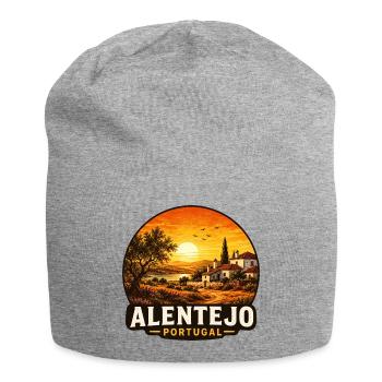 Alentejo Urlaub Portugal Mediterran Atlantik  - Jersey-Beanie - Grau meliert - Vorne