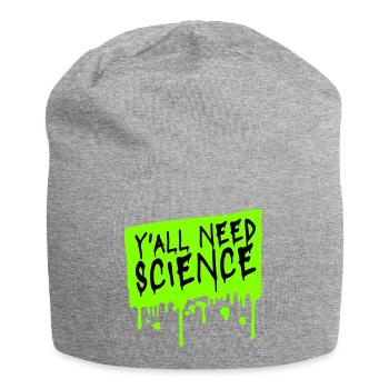 Y'all Need Science Lustig Wissenschaft Nerd Spruch - Jersey-Beanie - Grau meliert - Vorne