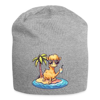 Palmier d’été chameau - Bonnet en jersey - gris chiné - Devant