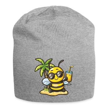 Bee Summer Holiday - Jersey Beanie - heather grey - Front