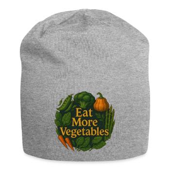 Eat More Vegetables Artwork - Jersey Beanie - heather grey - Front