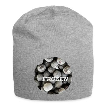 Frozen berry - Jersey Beanie - heather grey - Front