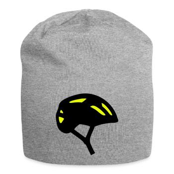 Icône du profil du casque de vélo - Bonnet en jersey - gris chiné - Devant