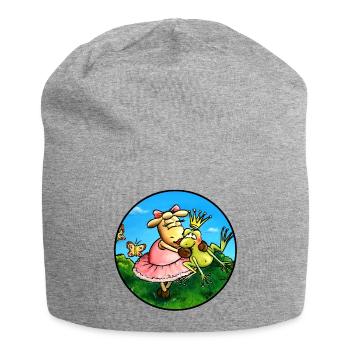 Sheep Frog Prince - Jersey Beanie - heather grey - Front
